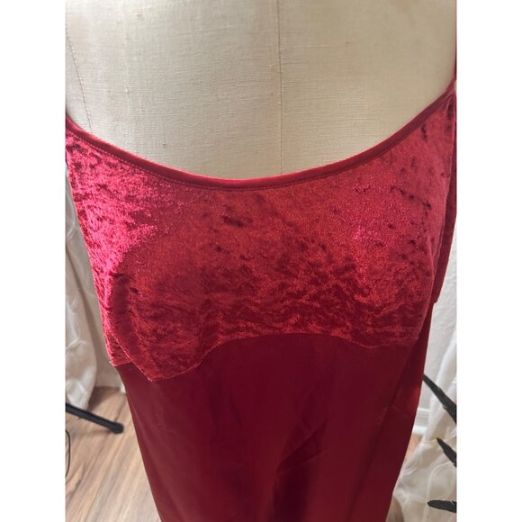 Y2k Delicate Treasures Baby Doll XL Chemise  Nightie Satin Slip Dress Velvet - Picture 9 of 11